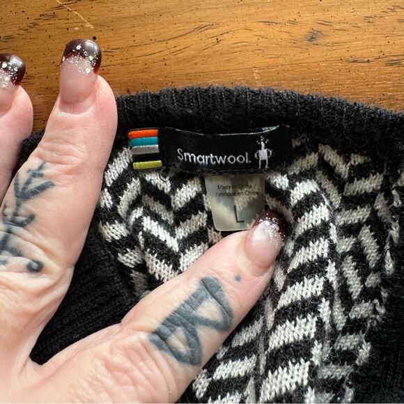 Smartwool Chevron Dacono Funnel Neck Wool Sweater - Picture 4 of 4